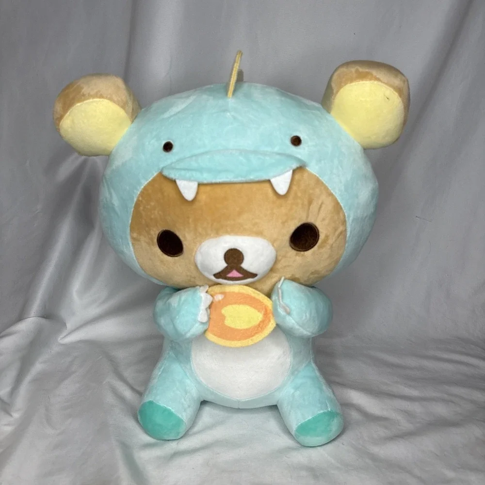 Rilakkuma San-X Blue Dino Eating Cookie 16